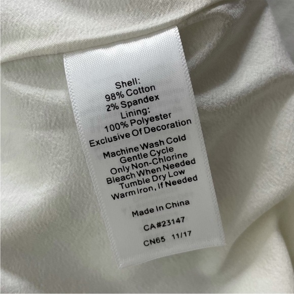 Talbots Botanical Floral Blue Multi Flounce Hem Short Sleeve Sateen Sheath 14 - Picture 6 of 7